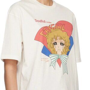 EUC Pushbutton SSENSE Exclusive White Soulful Crying Girl Short T-Shirt, Sz S